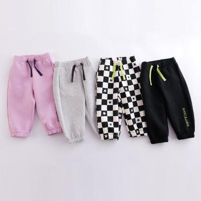 China Autumn Color Block Loose Sweatpants Boys Girls Marc&janie Spring Children's Sport Pants 221285 for sale