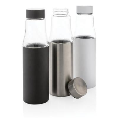 China Viable Glass Water Bottles Thermos Bottle With Vacuum Layer 500ml/17oz Easy Lock Stainelss Steel Vacuum Flask for sale