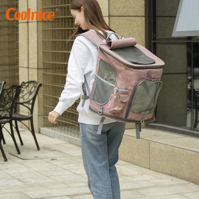 China Coolnice Fashion Design Pet Travel Oxford Cloth Travel Bag Portable Backpack Hot Selling Pet Stored Bag for sale