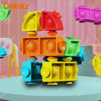 China DIY Toy Set New Design Educational Rodent Eradication Pioneer Square Puzzle Toy Brick Triangle Block Sucker for sale