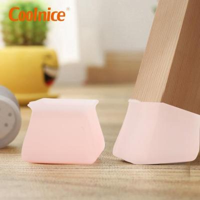 China Reusable Table Leg Bumps Floor Protector Feet Pad Silicone Furniture Chair Leg Caps for sale