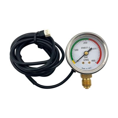 China Waterproof ECU Pressure Gauge Indicator Suppliers Standard Cng 400bar Size for sale