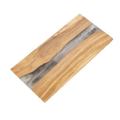 China Newcomer Charcuterie Cheese Fruit Cup Serving Board in Viable Art Decor Home Kitchen Olive and Epoxy Resin Wood for sale