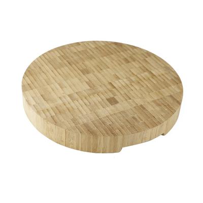 China Sustainable High Quality 12 Inch Round Fruit Vegetable Bamboo Meat Cutter Cutting Butcher Block Board for sale