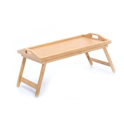 China Home Kitchen Customized Logo Folding Bamboo Bed Computer Table Tray Breakfast Serving Table Lap Tray for sale