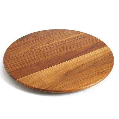 China Contemporary Dining Table Environmental Friendly Round Walnut Kitchen Wooden Lazy Susan Turntable for sale