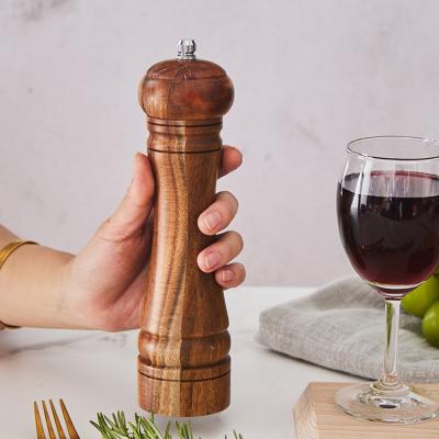 China Good Coarse Design Adjustable Salt and Pepper Grinder Mill in Viable Acacia Wood for sale