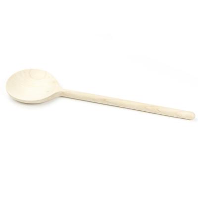 China Sustainable Concise Style Durable And Elegant Maple Wood Cooking Large Solid Mixing Spoon With Long Handle for sale