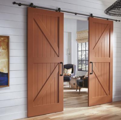 China Sound Insulation Barn Doors Sliding Door Hardware Barn Sliding Wooden Barn Door Track System Kit for sale