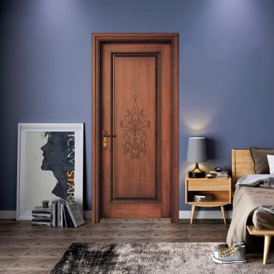 China Retro Fashion Style Luxury Solid Wood Door Waterproof High Quality Natural Oak Wood Door for sale