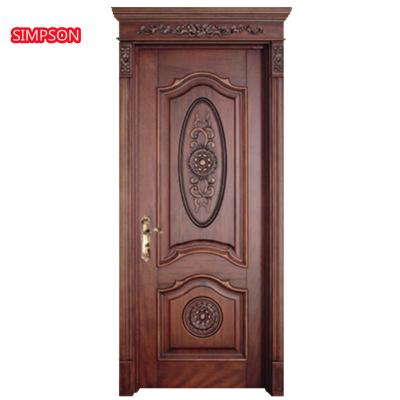 China Waterproof 2022 Semi Solid Wood Door Wood Windows And Doors Lamp Wood Door for sale