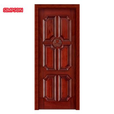 China 2022 Indian Solid Red Wood Home Waterproof Interior Solid Wood Door Solid Wood Door Meranti Doors for sale