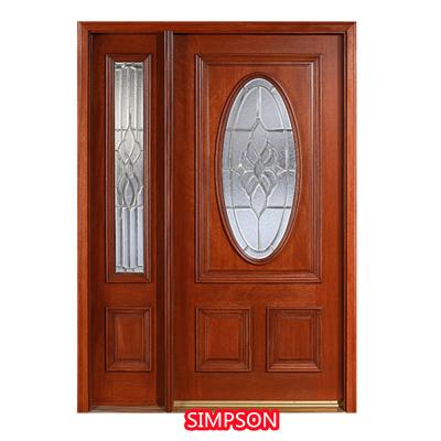 China Kerala Waterproof Teak Wood Main Door Designs Interior Wooden Main Entrance Design for sale