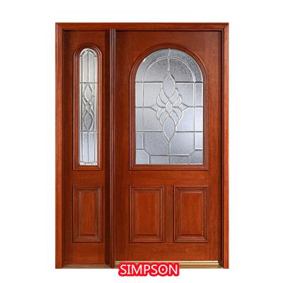 China Weatherproof Round Front Entry Kerala Wooden Doors Design Main Door for sale