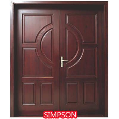 China Waterproof Kerala Wooden Door Main Wood Color Polish Doors Design for sale