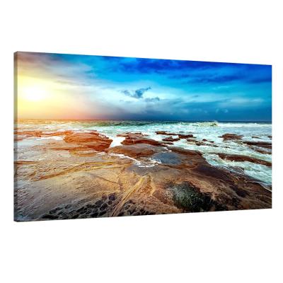 China Seaside Reefs Modern Stretched Canvas Art For Hotel Decorative Picture for sale