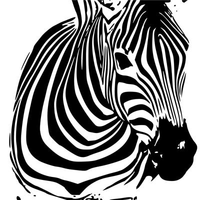 China Waterproof+ECO-Friendly White Black Pop Art Canvas Prints Painting Wall Art Decoration Zebra for sale