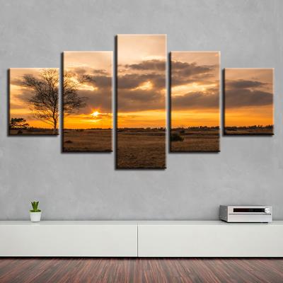 China Waterproof+ECO-Friendly Dropshipping 4 Panels Large Canvas Art Picture For Dining Room Home Hotel Cafe Wall Decoration for sale