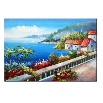 China Cheap Price Abstract Artwork Landscape Oil Paintings Landscape Mediterranean Sea Price for sale