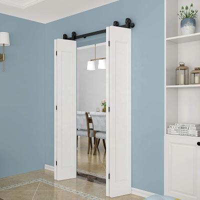 China Decoration HODOR FT63 Double Barn Door Hardware Top Bifold Frame With Barn Handle for sale