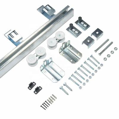 China Decoration HODOR BT01 Pocket Door Hardware With Sliding Hardware Galvanized Steel In Silver For Single Door for sale