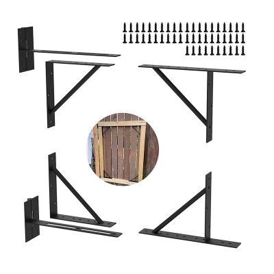 China Barrier Gate Corner Hardware of HODOR GF04 Decoration with DIY Black Galvanized Steel for sale