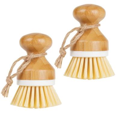 China Viable Scrub Sweeps Bamboo Dish Sweep Wooden Cleaning Scrubbers Set for Pots Filters Kitchen Sink Vegetable Wash, Set of 3 for sale