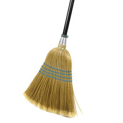 China Sustainable Telescopic Steel Pole Garden Broom For Autumn Garden Brush for sale