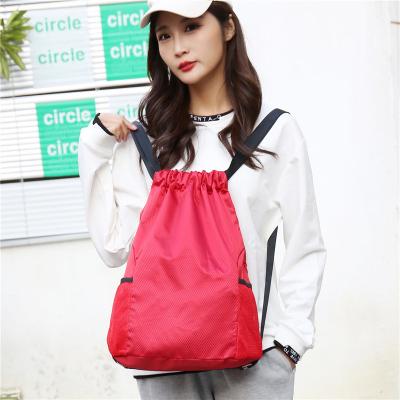 China Waterproof China Supplier Drawstring Backpack Polyester Sports Storage Drawstring Bag for sale