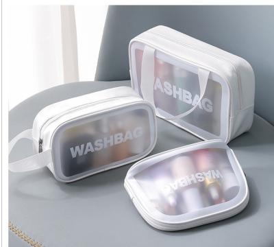 China Vintage Best Price Cosmetic Bag Tote Travel Toiletry Bags Waterpoof Transparent Pvc Hanging Cosmetic Bag for sale