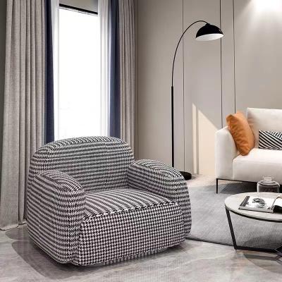 China Modern Lattice Hotel Room Sofa Single Light Luxury Solid Wood Sofa for sale