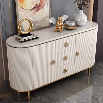 China Rock Plate Modern Luxury Sideboard Cabinets Multifunctional Metal Locker Storage Custom for sale