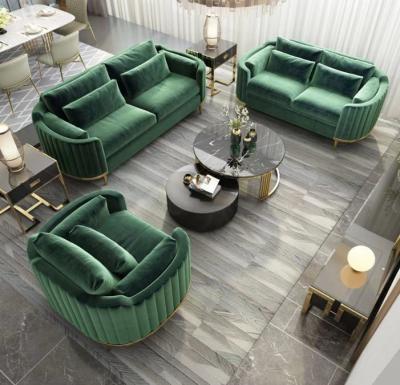 China Lobby Sofa Set Combination Modern Velvet Sofa Chair for sale