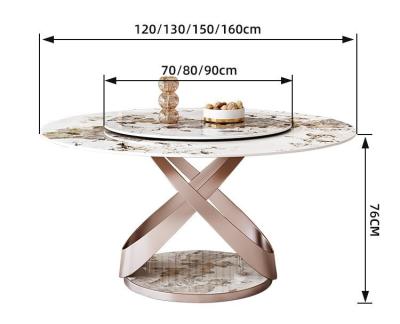 중국 턴테이블 라운드 세대 식탁과 현대 대리석 재질 라운드 빛 고급 판매용