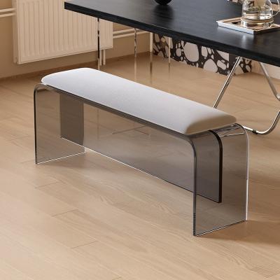 中国 Transparent Suspended Acrylic Bench Living Room Doorway Shoe Dining Bench 販売のため