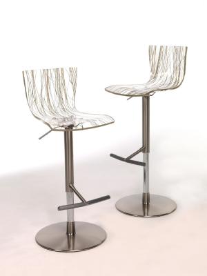 Κίνα Polishing Hotel Restaurant Furniture Transparent Adjustable Bar Stools προς πώληση