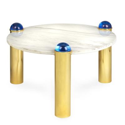 중국 Art Postmodern Marble Top Round Coffee Table Hotel Stainless Steel Tea Table 판매용