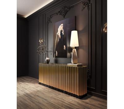 China Luxuriöse Holzkonstruktion Lagerung Sideboard Moderne einzigartige Symphonie Design zu verkaufen