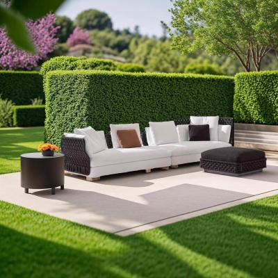 China High-end hotel outdoor moderne eenvoudige geweven stijl sofa combinatie Te koop