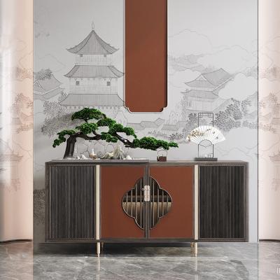 China Hotel Solid Wood Deluxe Sideboard Customised Sideboard Storage Cabinet for sale