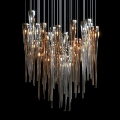 China Luxe Champagne Tassel Grote verlichting Voor Hotel Restaurant Resort Retail Shop Te koop