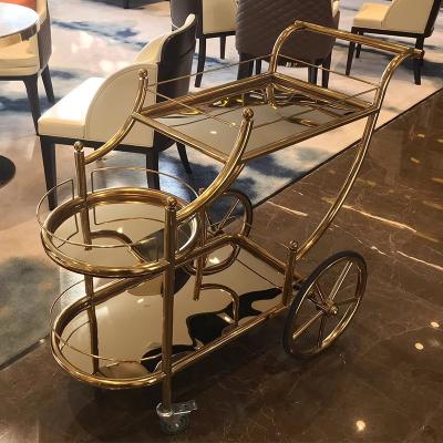 Chine Hôtel cinq étoiles Restaurant Food Trolley Wine Trolley Mobile Trolley à vendre