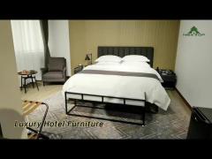 Villa Luxury Hotel Furniture Bed Sets Solid Wood Commercial