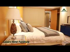 Star Luxury Hotel Furniture Bed Upholstery Wooden Comfort Customizable