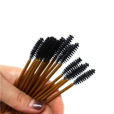 China Hot High Quality Lash Brush Golden mascara wand from fan brush factory wholesale price for sale