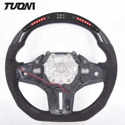 China Matte Cover LED Sports Bmw Carbon Fiber Steering Wheel Circular Customization for sale