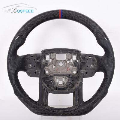 Chine Fibre en cuir de carbone de Rover Custom Steering Wheel Real de chaîne de rayure bleue à vendre