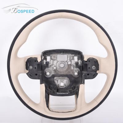 China Het volledige Vlotte Duidelijke Weefsel van Rover Steering Wheel Round White van het Leerland Te koop