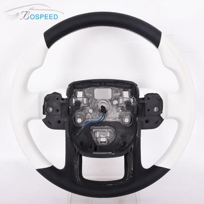 Chine 14 terre faite sur commande Rover Steering Wheel White Leather de fibre de carbone de pouce F1 400mm à vendre