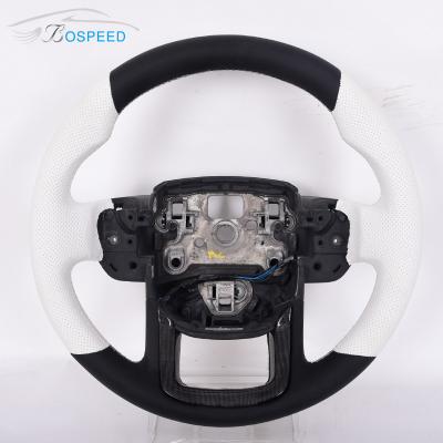 Chine Personnalisation en cuir blanche de Rover Sport Steering Wheel Geometric de chaîne de fibre de carbone à vendre